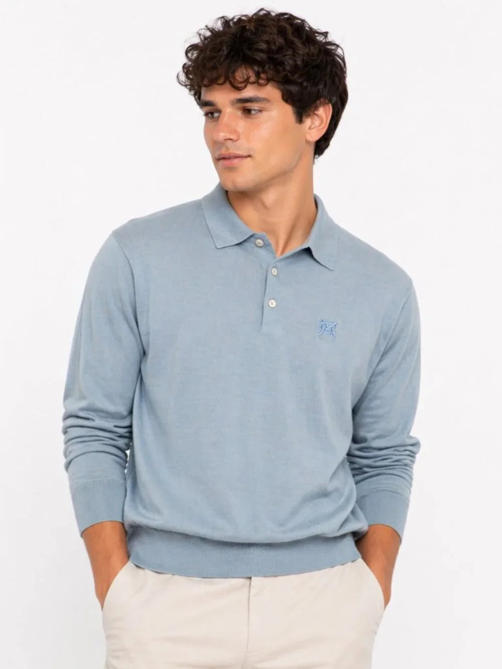 PETER MILLAR Cashmere Silk Merit Club Golf Resort Polo Pullover Sweater Blue XL